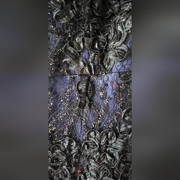 AQUA Bloomingdale's Exclusive Sequin Mermaid Gown Boned Bodice Sz 10 Prom Bridal - Picture 16 of 16